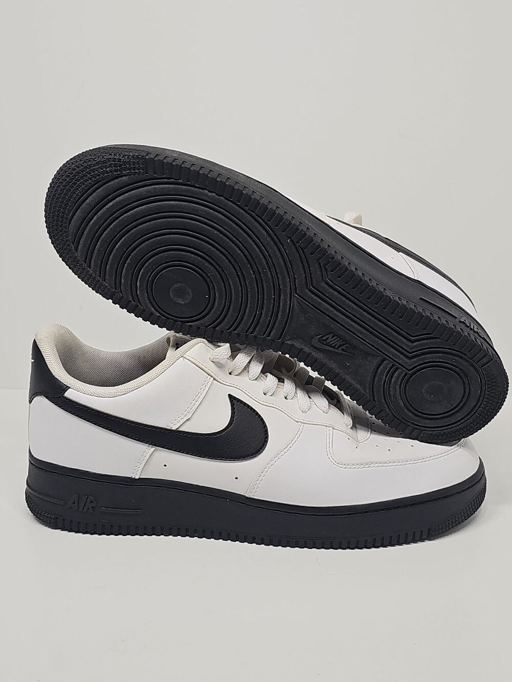 Nike Air Force 1 Low White Black Mens Sneakers CK7663-101 Size 12